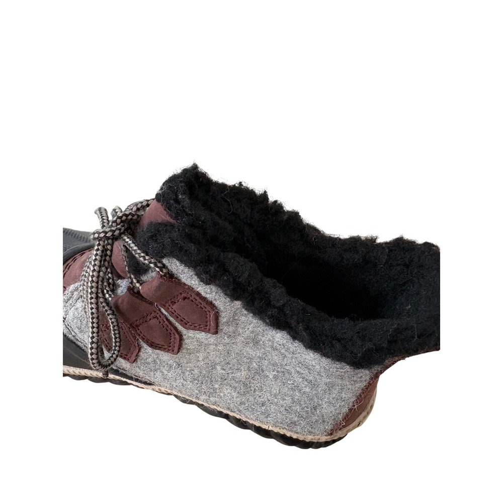 Sorel Waterproof Booties Winter Ankle‎ Boots Faux Fur Lined Gray Size 7 - Picture 10 of 13